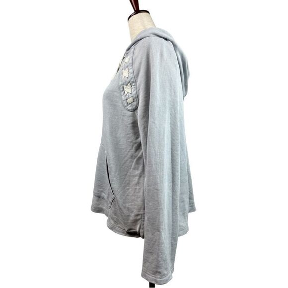 Betsey Johnson Performance Heather Grey Hoodie with Shoulder Laces Small - Picture 5 of 12